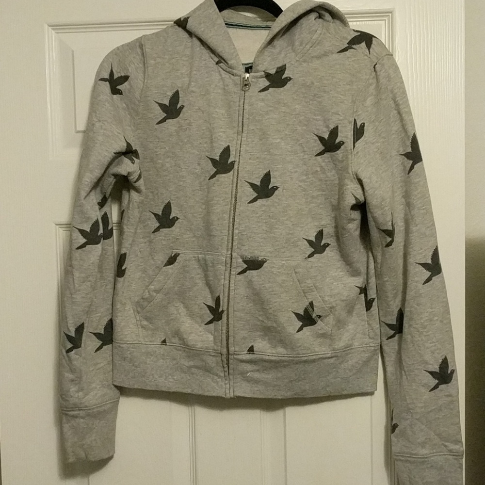 Dove dark grey and light grey zip hoodie